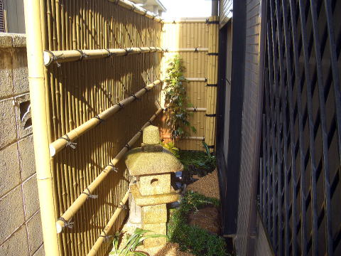 坪庭　リフォーム　竹垣　建仁寺